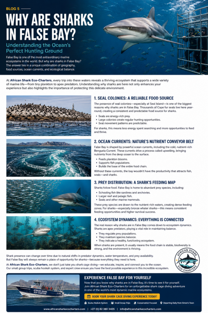 An image showing why sharks are in False Bay